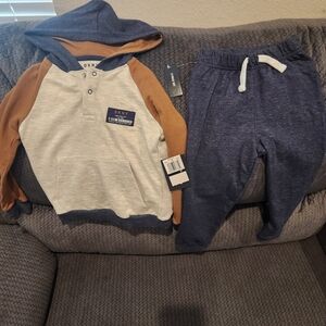 DKNY Kids' Blue and Brown Jogger Set